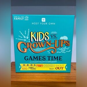 KIDS VS GROWN UPS NIB Board Game For The Whole Family Ages 9-99 BRAND NEW IN BOX